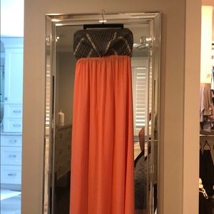 Strapless maxi dress